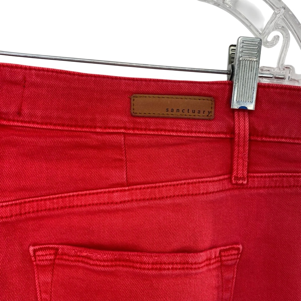 Sanctuary Rio Red Denim Mini Skirt - Picture 3 of 6